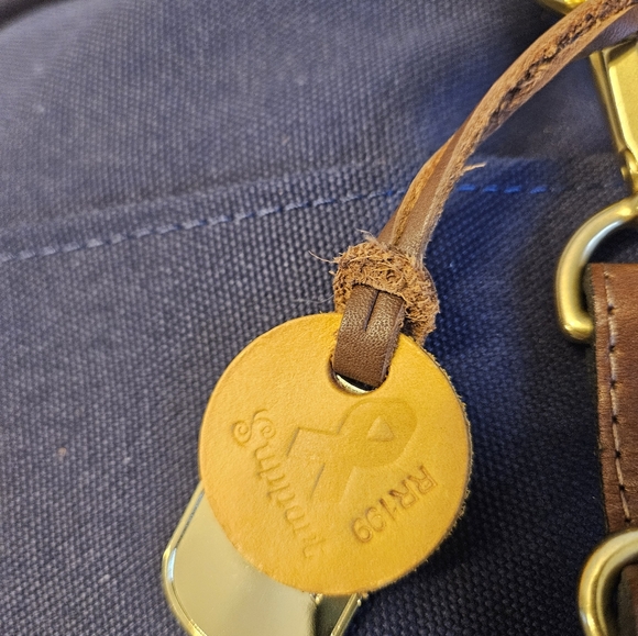 R.Riveter "otto" the carry all canvas tote with leather trim in navy 🇺🇸 - Picture 8 of 10